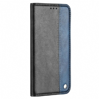 Capa De Celular Para iPhone 13 Pro Max Flip Efeito De Couro De Dois Tons