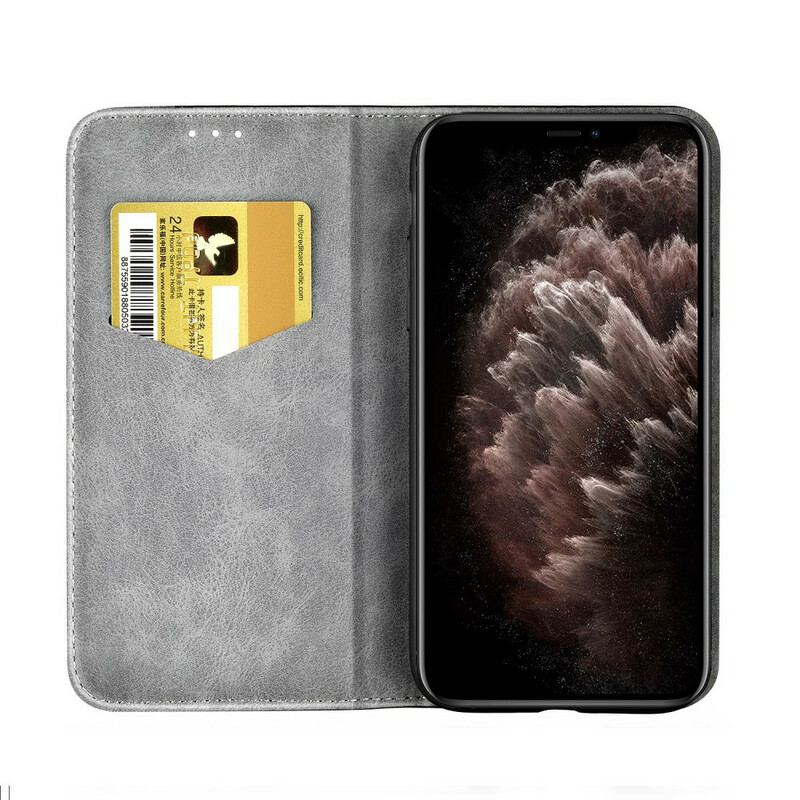 Capa De Celular Para iPhone 13 Pro Max Flip Efeito De Couro De Dois Tons