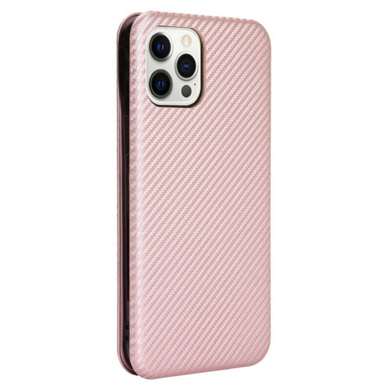 Capa De Celular Para iPhone 13 Pro Max Flip Fibra De Carbono