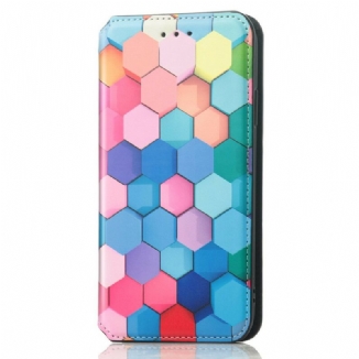 Capa De Celular Para iPhone 13 Pro Max Flip Padrão Colorido Surpreendente