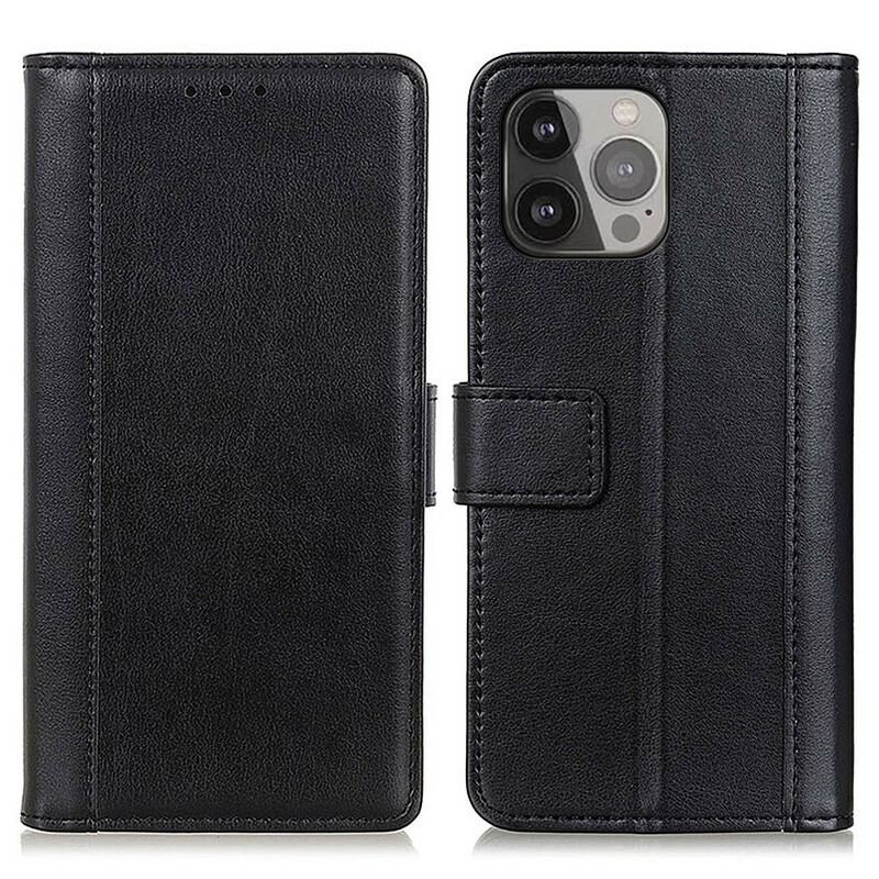 Capa De Couro Para iPhone 13 Pro Max Estilo De Couro