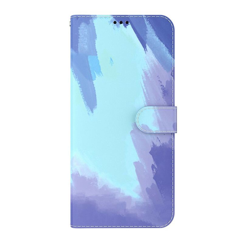 Capa Em Pele Para iPhone 13 Pro Max Aquarela