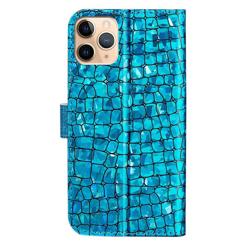 Capa Flip Para iPhone 13 Pro Max Diamantes De Crocodilo