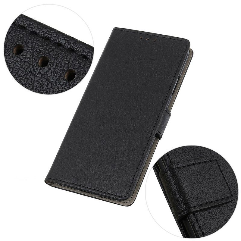 Capa Flip Para iPhone 13 Pro Max Efeito Couro Clássico