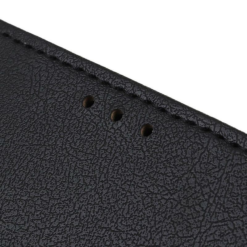 Capa Flip Para iPhone 13 Pro Max Efeito Couro Clássico