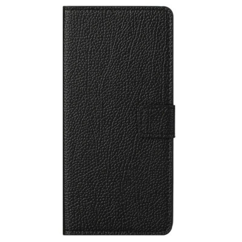 Capa Flip Para iPhone 13 Pro Max Efeito De Couro Granulado De Lichia