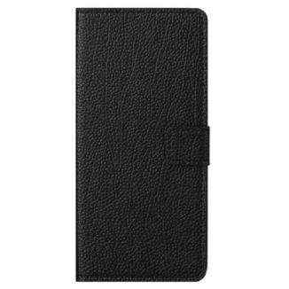 Capa Flip Para iPhone 13 Pro Max Efeito De Couro Granulado De Lichia