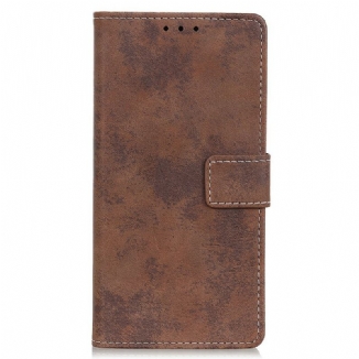 Capa Flip Para iPhone 13 Pro Max Efeito Couro Vintage