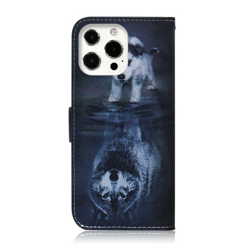 Capa Flip Para iPhone 13 Pro Max Ernesto O Lobo