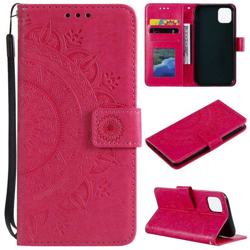 Capa Flip Para iPhone 13 Pro Max Mandala Do Sol