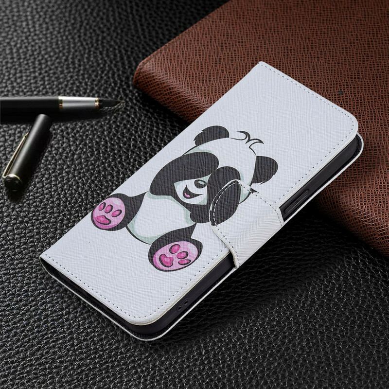 Capa Flip Para iPhone 13 Pro Max Panda Divertido