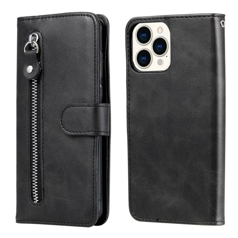 Capa Flip Para iPhone 13 Pro Max Porta-moedas Vintage