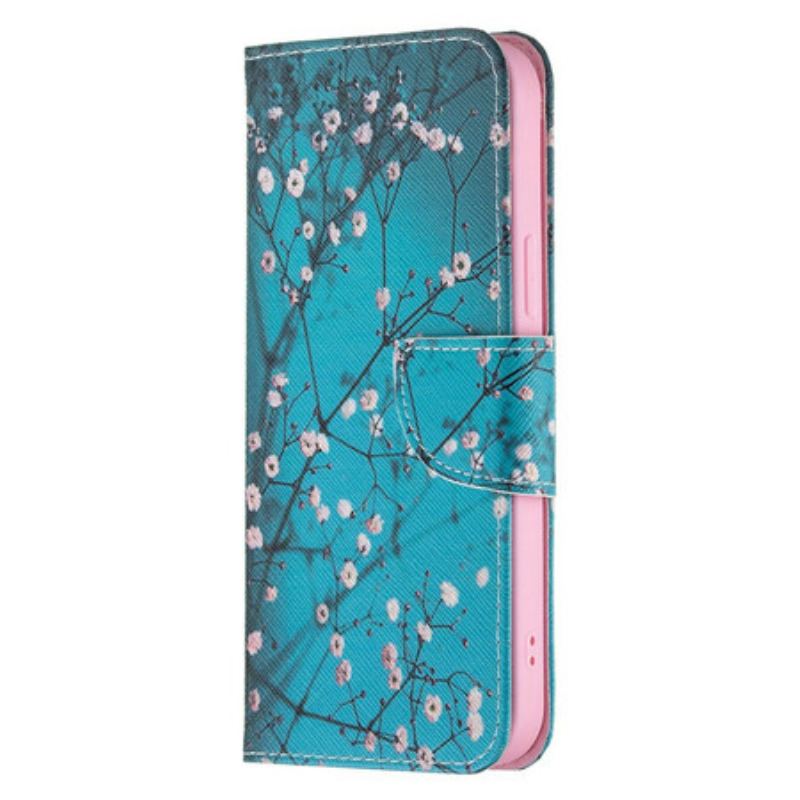 Capa Flip Para iPhone 13 Pro Max Ramo Florido