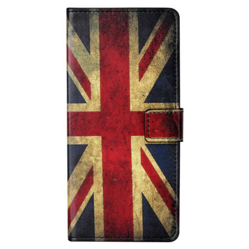 Capa Folio Para iPhone 13 Pro Max Bandeira Da Inglaterra