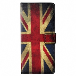 Capa Folio Para iPhone 13 Pro Max Bandeira Da Inglaterra