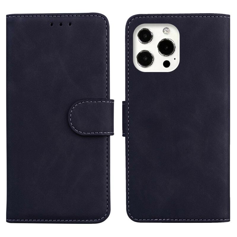 Capa Folio Para iPhone 13 Pro Max Estilo Alta Costura De Couro