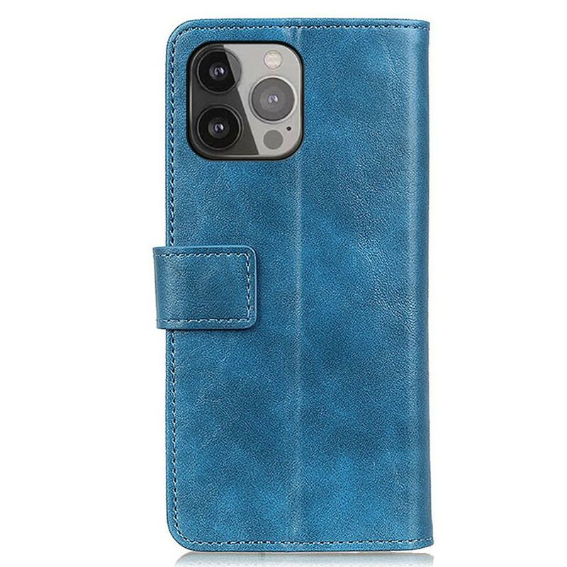 Capa Folio Para iPhone 13 Pro Max Khazneh Elegância Estilo Couro