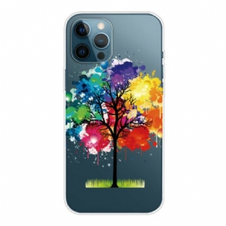 Capa Para iPhone 13 Pro Max Árvore Aquarela Perfeita