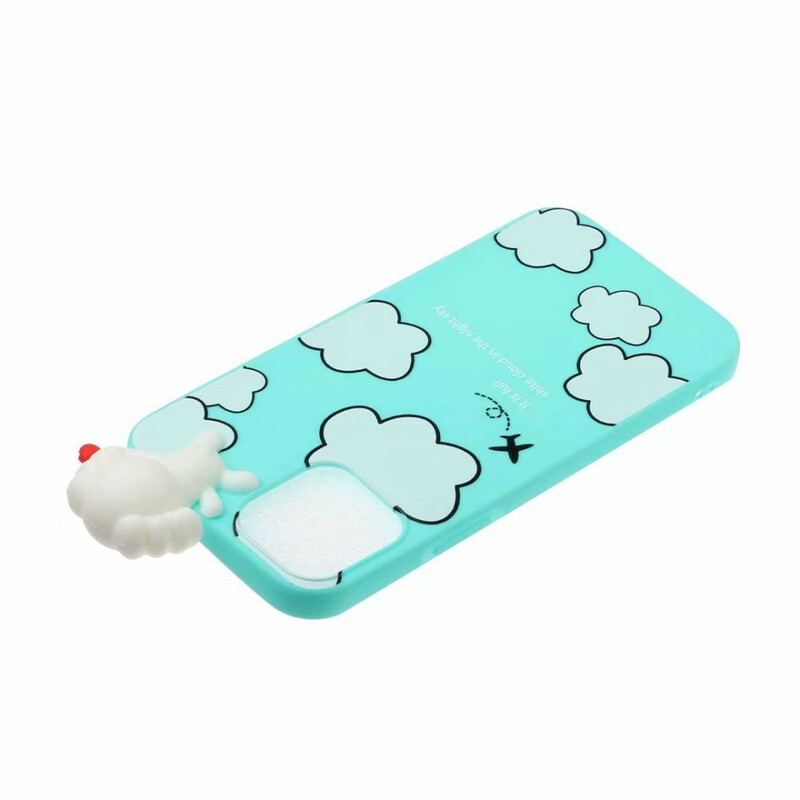 Capa Para iPhone 13 Pro Max Cachorro Nas Nuvens 3d