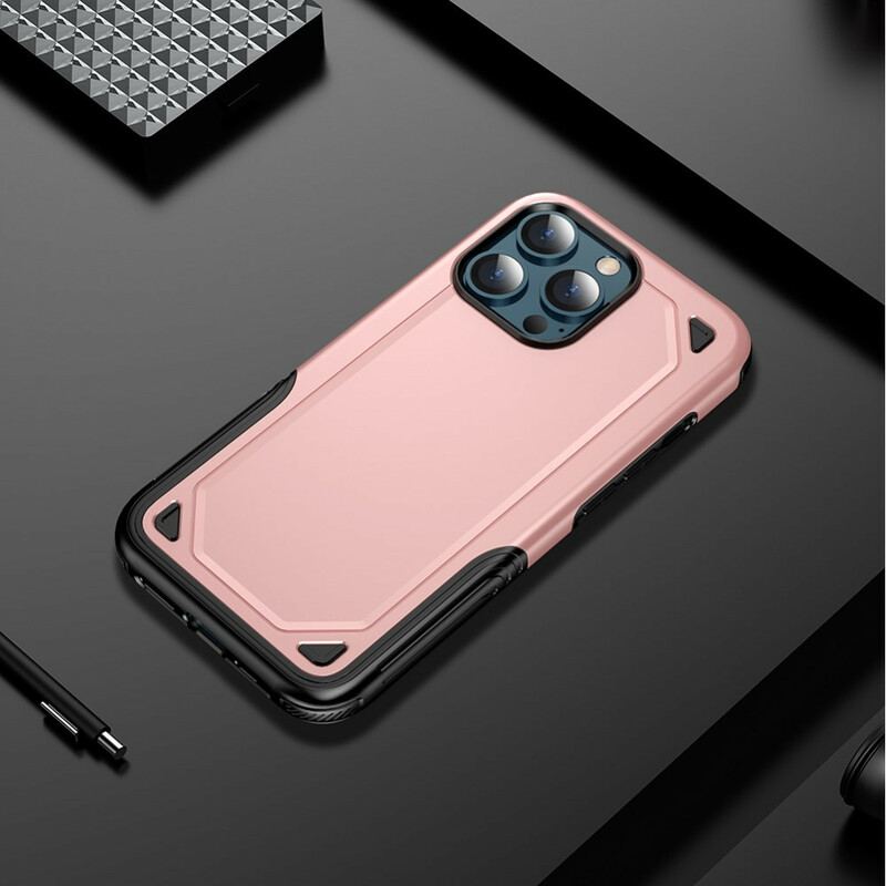 Capa Para iPhone 13 Pro Max Efeito De Metal De Armadura