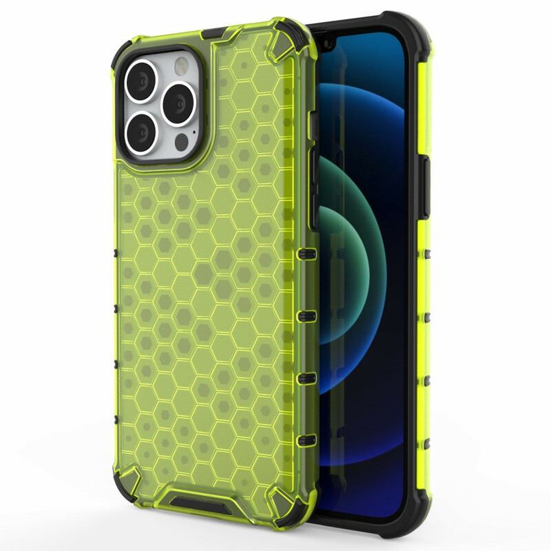 Capa Para iPhone 13 Pro Max Estilo Favo De Mel