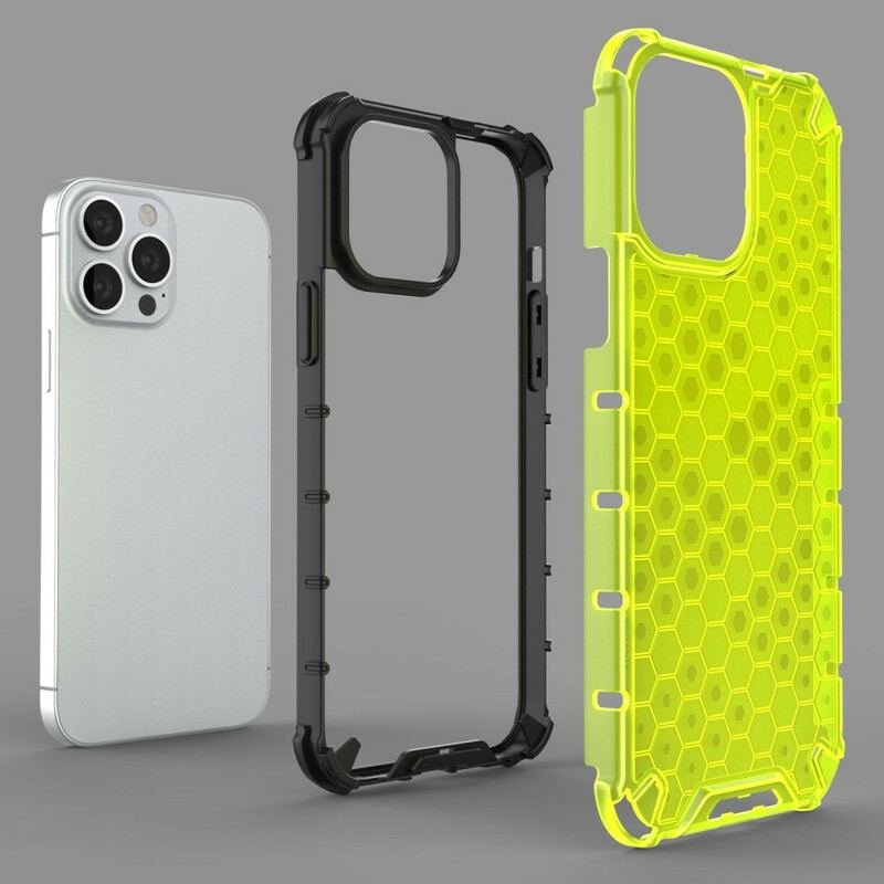 Capa Para iPhone 13 Pro Max Estilo Favo De Mel