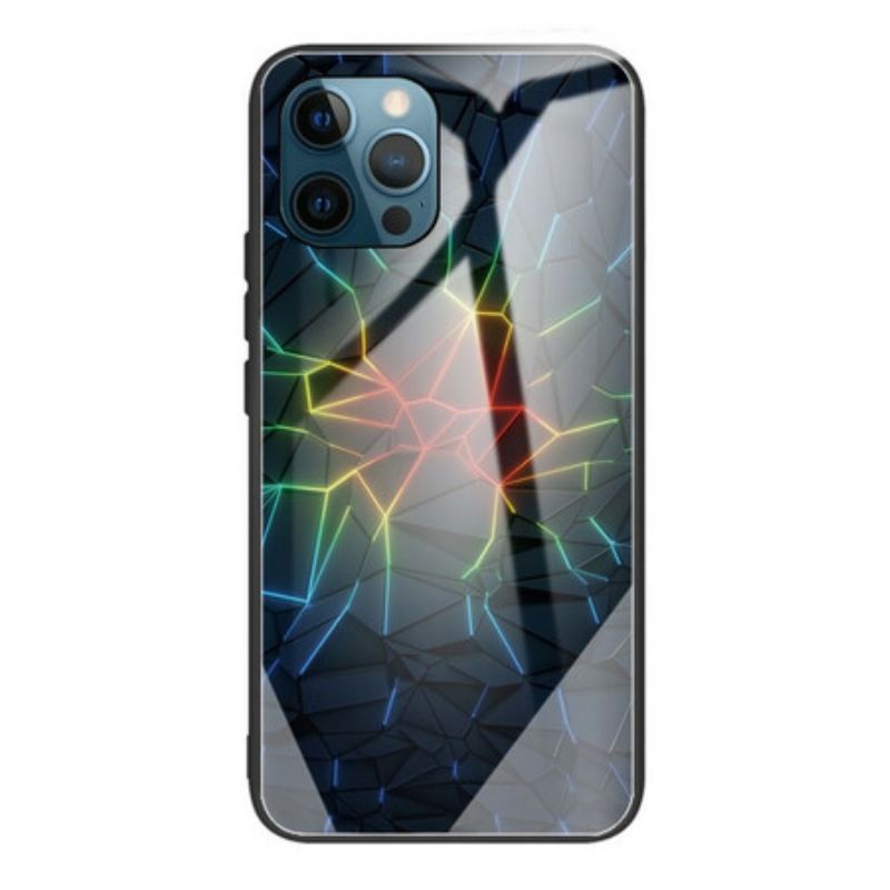 Capa Para iPhone 13 Pro Max Geometria Vidro Temperado