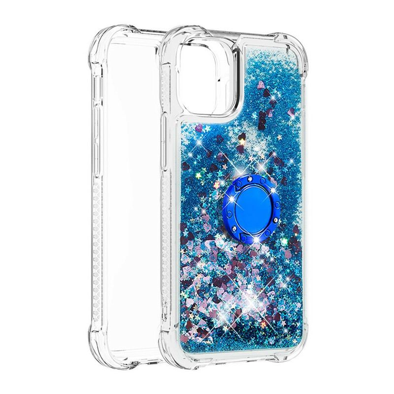 Capa Para iPhone 13 Pro Max Lantejoulas Com Suporte De Anel