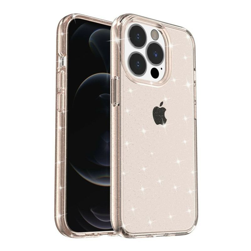 Capa Para iPhone 13 Pro Max Lantejoulas Transparentes