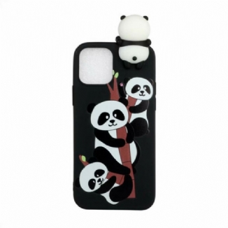 Capa Para iPhone 13 Pro Max Pandas 3d Em Bambu