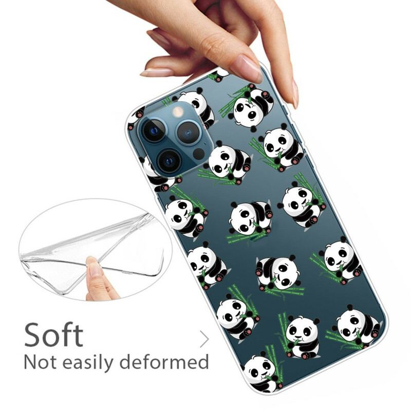 Capa Para iPhone 13 Pro Max Pequenos Pandas