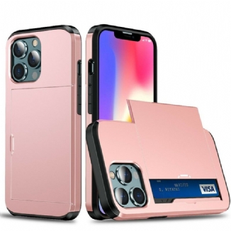 Capa Para iPhone 13 Pro Max Porta-cartões Com Zíper