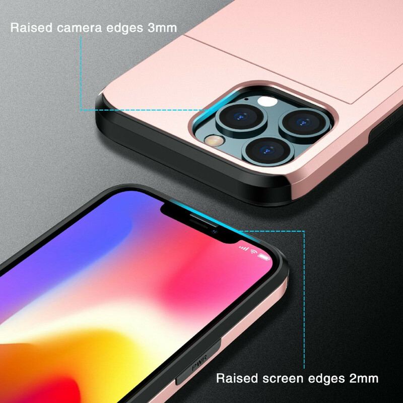 Capa Para iPhone 13 Pro Max Porta-cartões Com Zíper