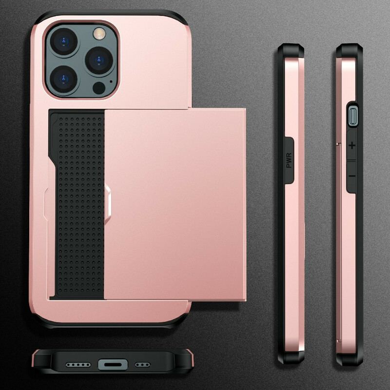 Capa Para iPhone 13 Pro Max Porta-cartões Com Zíper