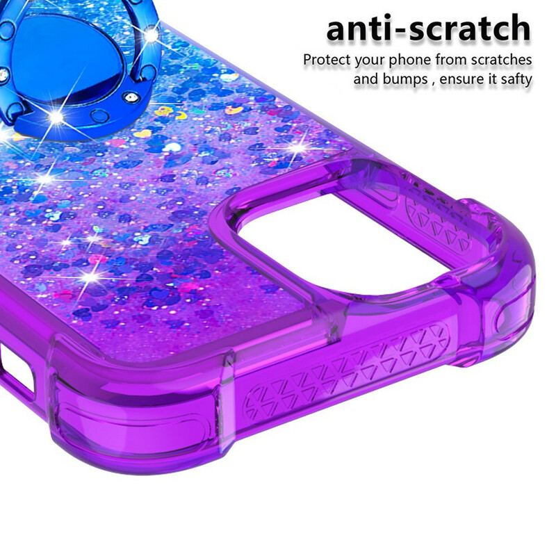 Capa Para iPhone 13 Pro Max Suporte De Anel Glitter