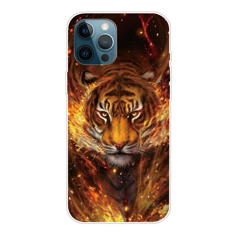 Capa Para iPhone 13 Pro Max Tigre Flexível