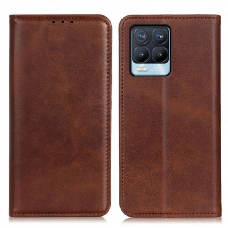 Capa De Celular Para Realme 8 / 8 Pro Flip Couro Rachado Elegância