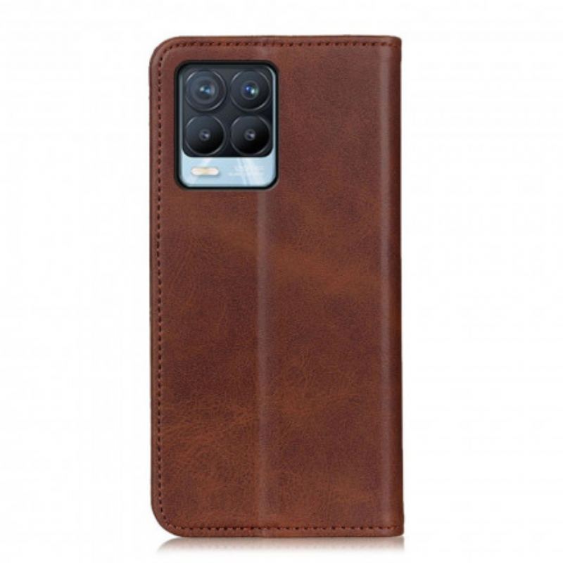 Capa De Celular Para Realme 8 / 8 Pro Flip Couro Rachado Elegância