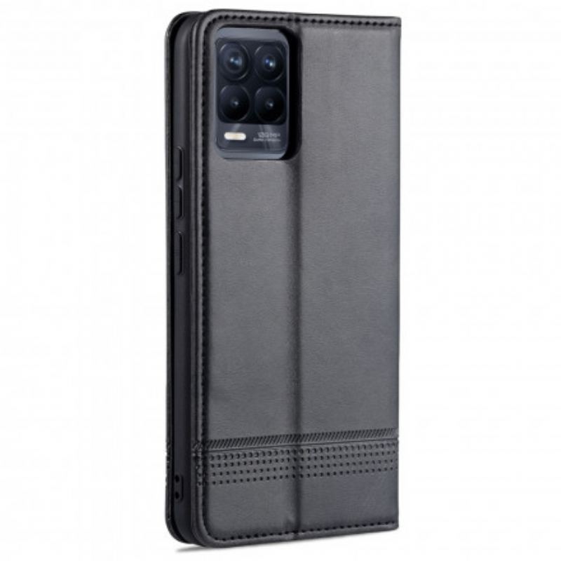 Capa De Celular Para Realme 8 / 8 Pro Flip Estilo De Couro Azns