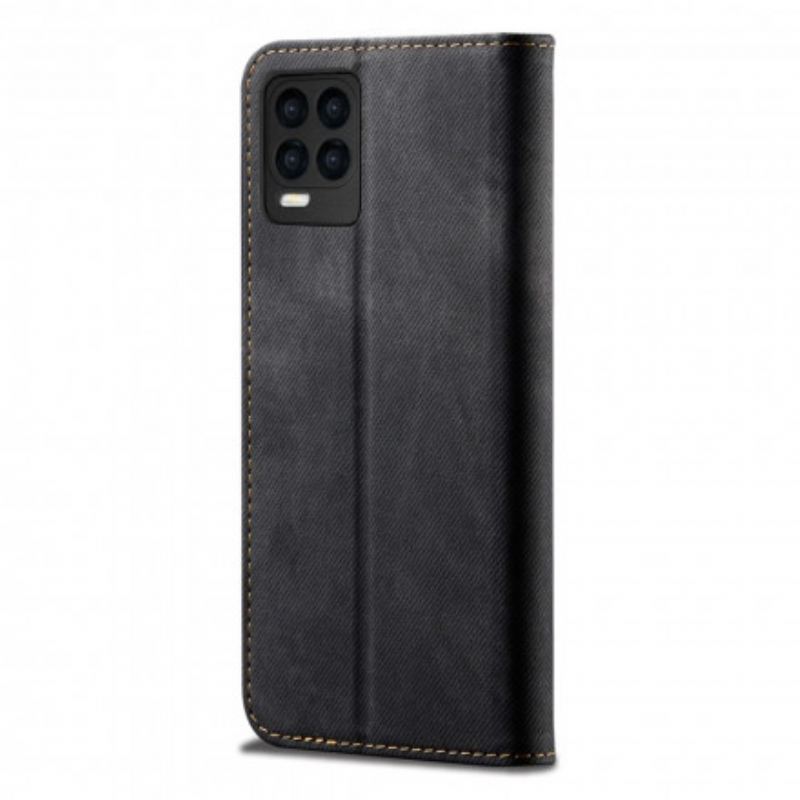 Capa De Celular Para Realme 8 / 8 Pro Flip Tecido Jeans