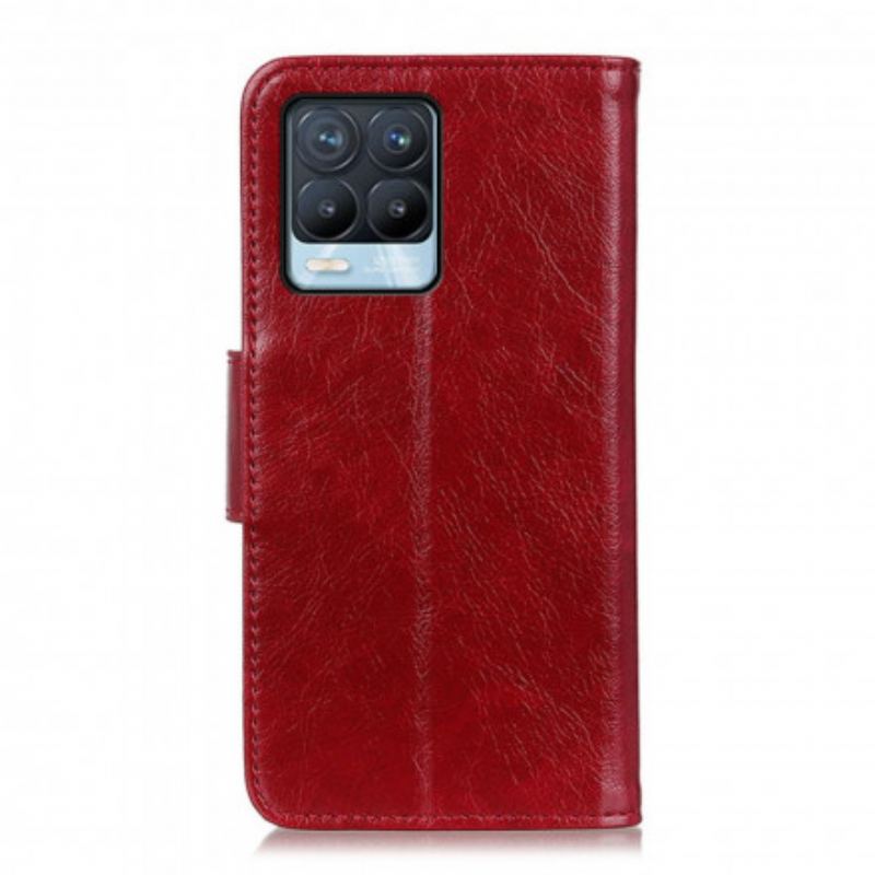 Capa De Couro Para Realme 8 / 8 Pro Couro Napa Rachado