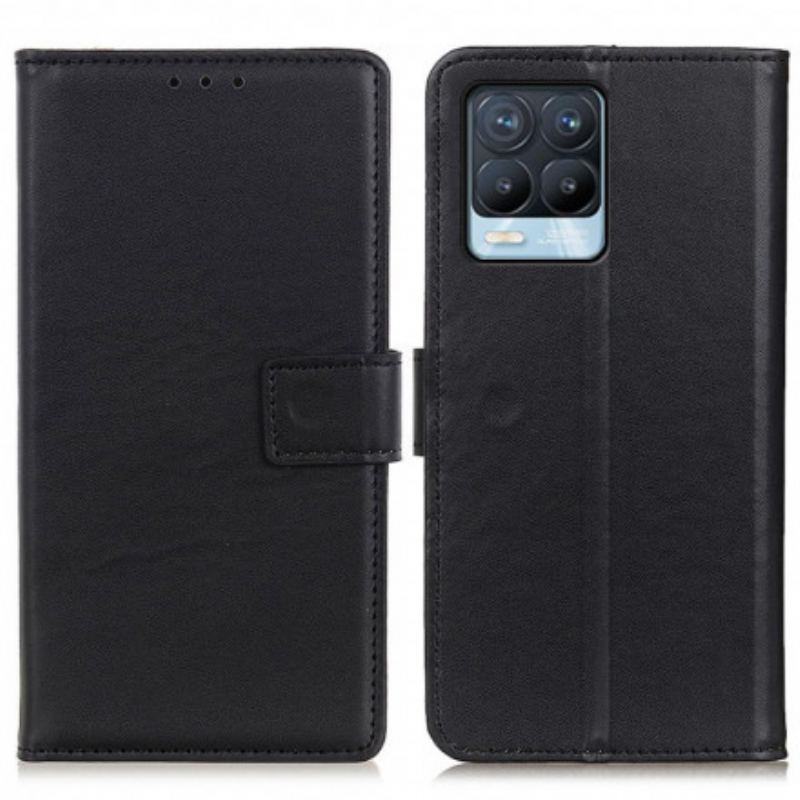 Capa Em Pele Para Realme 8 / 8 Pro Couro Sintético Liso