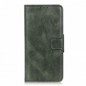 Capa Flip Para Realme 8 / 8 Pro Fecho Reversível Efeito Couro