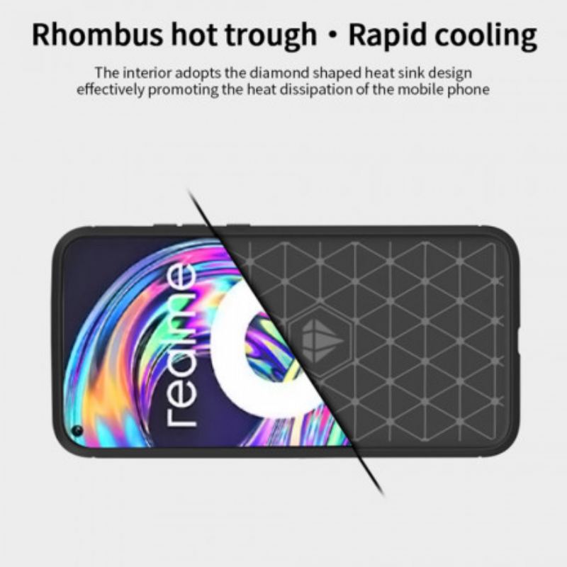 Capa Para Realme 8 / 8 Pro Fibra De Carbono Escovada Mofi