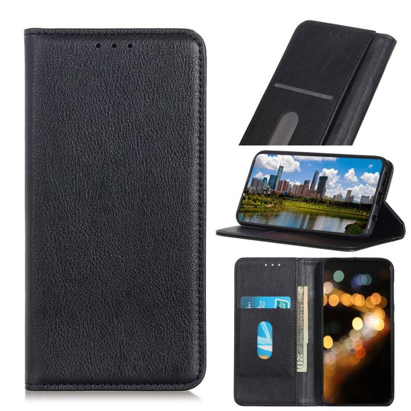 Capa De Celular Para Oppo Find X5 Lite Flip Couro Rachado De Lichia