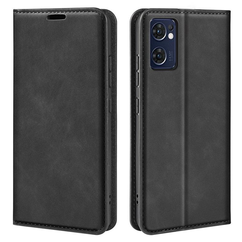 Capa De Celular Para Oppo Find X5 Lite Flip Couro Sintético Liso