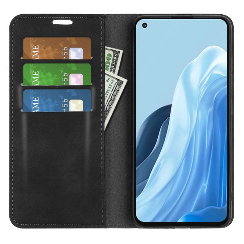 Capa De Celular Para Oppo Find X5 Lite Flip Couro Sintético Liso