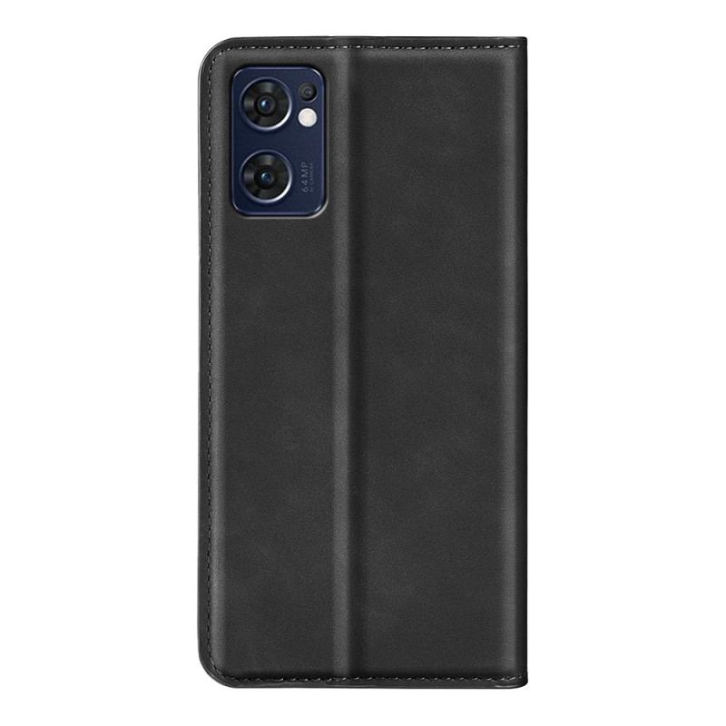 Capa De Celular Para Oppo Find X5 Lite Flip Couro Sintético Liso