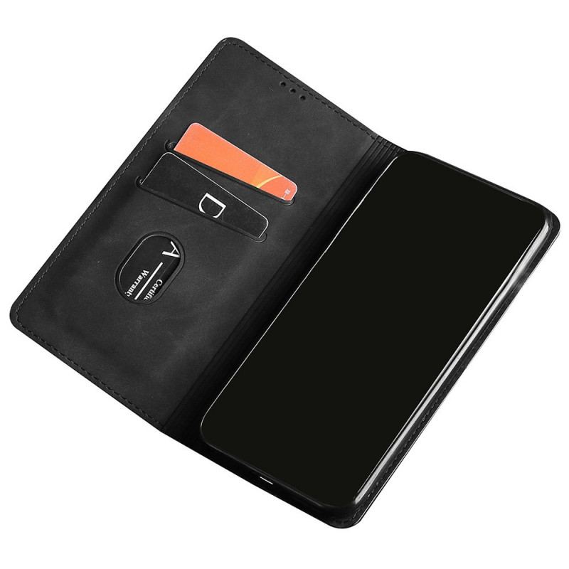 Capa De Celular Para Oppo Find X5 Lite Flip Efeito De Couro Com Toque De Pele