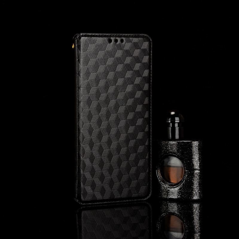 Capa De Celular Para Oppo Find X5 Lite Flip Efeito Couro Diamante